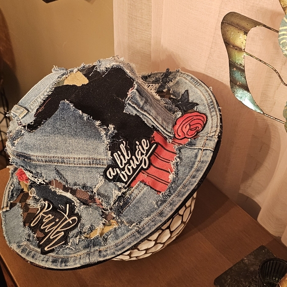 Patchwork Denim Bucket Hat main image 9